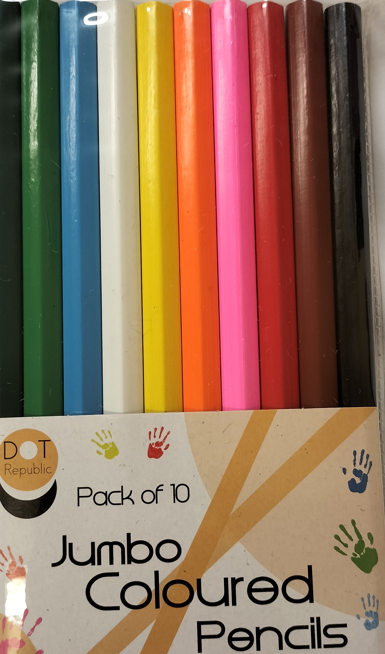 Jumbo Hex. Colour Pencils Full Pk10 Jem.